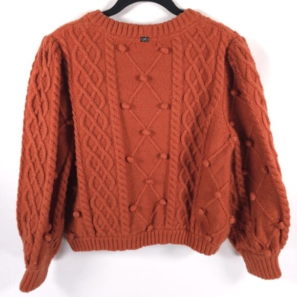 For Love & Lemons Women’s Florentina Sweater Ginger Orange‎ KFA20S403 Size XS - Picture 5 of 14